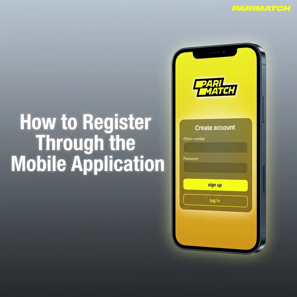 Mobile app registration screen showing sign-up form with fields for phone number, password, and personal details — Parimatch in India