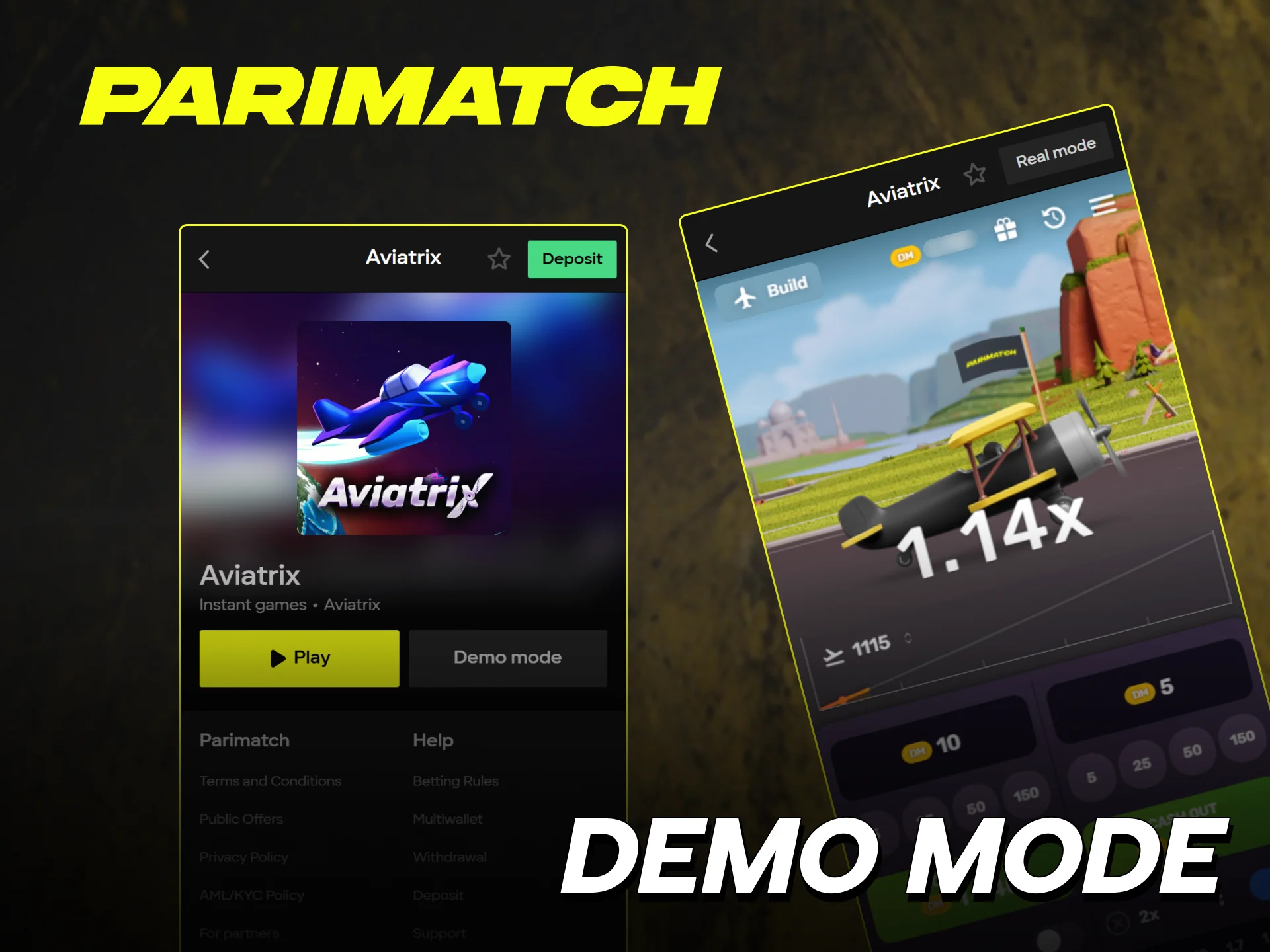 Practice your strategy in the Parimatch Aviatrix free demo version.