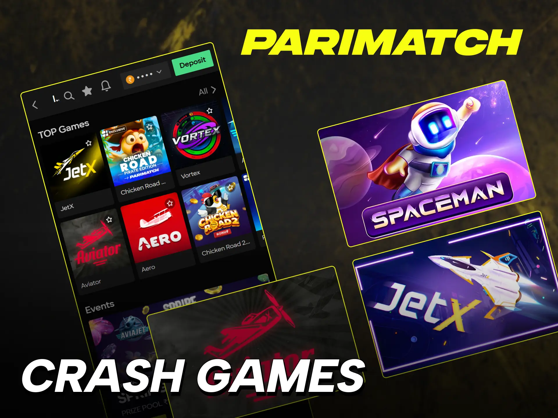 Play high-speed Parimatch Casino crash games for instant multipliers.