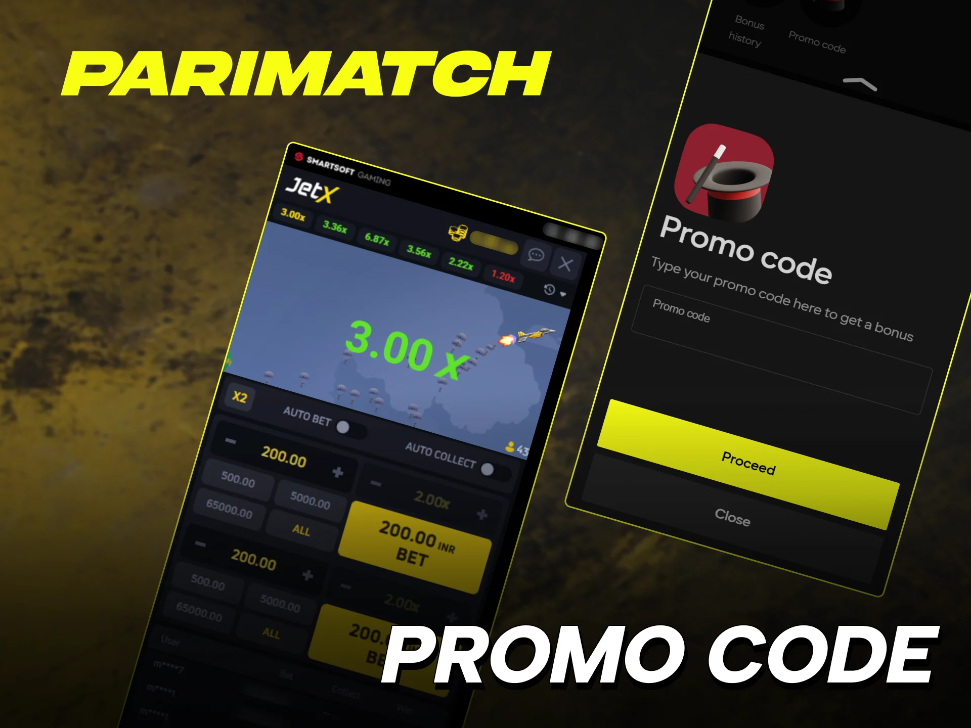 Redeem a Parimatch JetX promo code for extra funds in India.